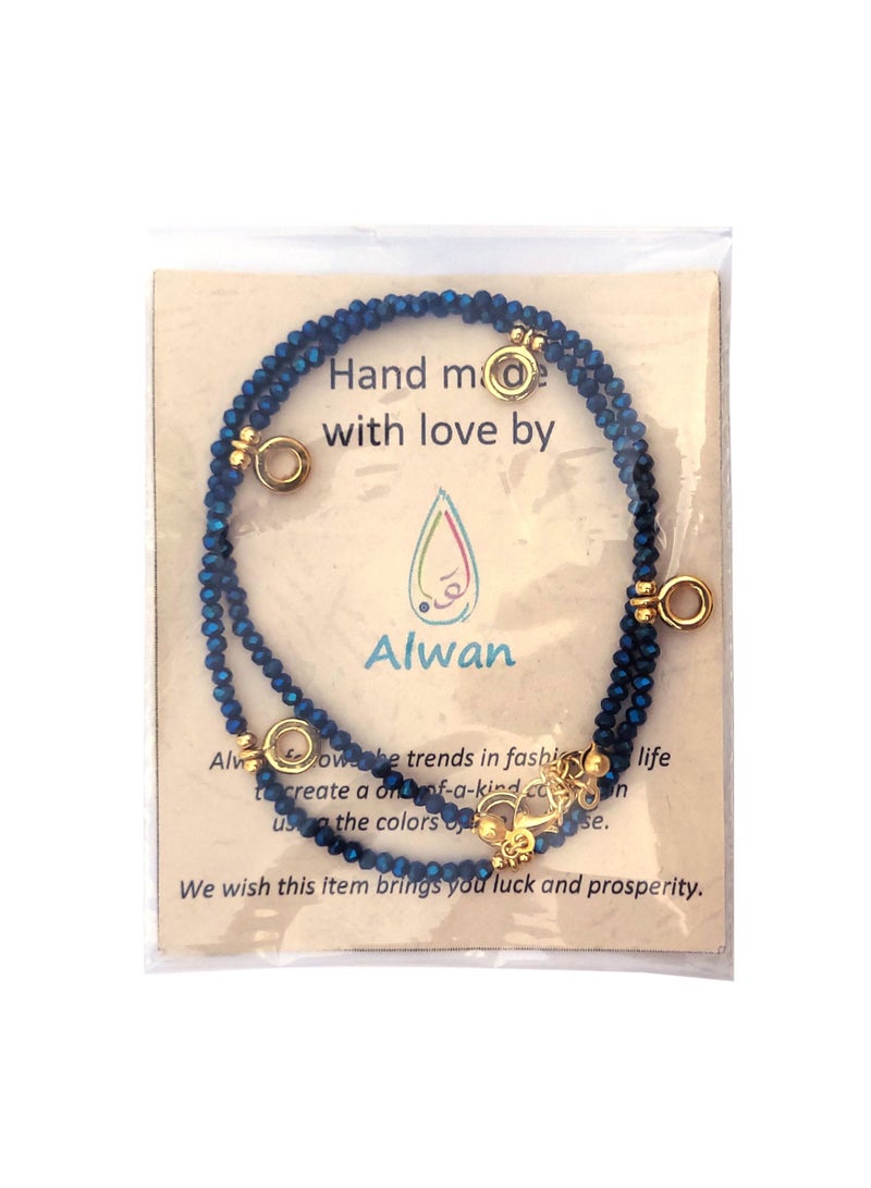 Alwan Crystal Necklace for Women with 5 Circles - Image 4