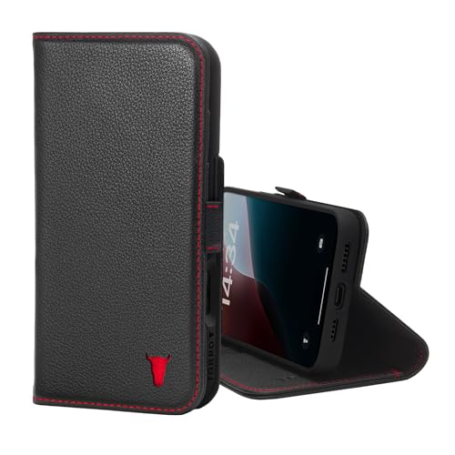 TORRO Premium Leather Case Compatible with iPhone 16 Pro Max 6.9" – Genuine Leather Wallet Flip Folio Case with Kickstand and Card Slots (Compatible with Official MagSafe Chargers) - Black - Image 1