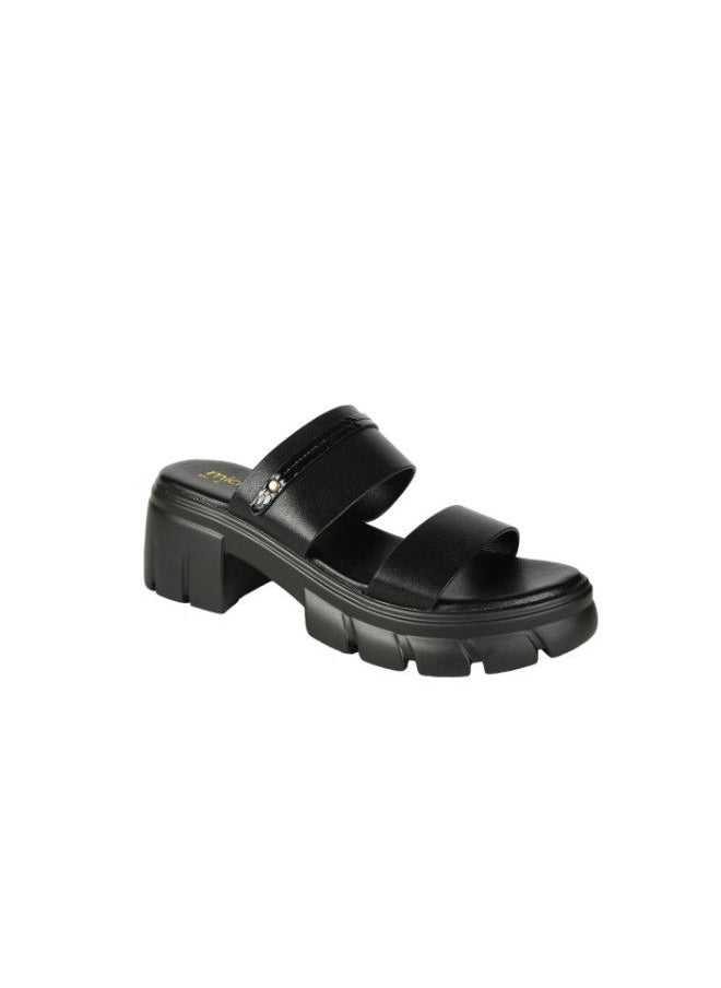 Michelle Morgan - 092-2583 Michelle Morgan Ladies Block Heel Sandals Black 214RJ635 - Image 1