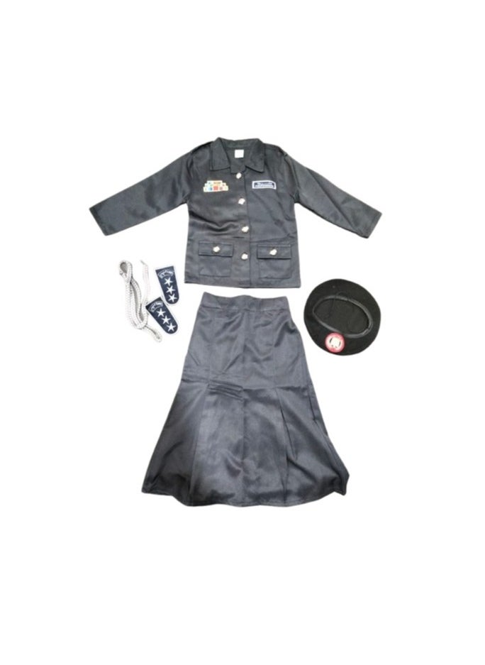 Oulabi Mir Costume Abu Dhabi Police Girl Silver 536 8-9 Years Old 