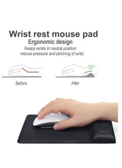 GX Mouse pad with Gel  foam Cushion - Ergonomic Mouse pad with Wrist Rest - Non-Slip & Waterproof - Memory Foam Mouse Mat with Wrist Pad, Hand Rest Gel Pad Mouse, Keyboard, Computer  - Image 2
