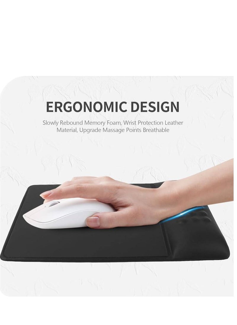 GX - Mouse pad with Gel  foam Cushion - Ergonomic Mouse pad with Wrist Rest - Non-Slip & Waterproof - Memory Foam Mouse Mat with Wrist Pad, Hand Rest Gel Pad Mouse, Keyboard, Computer - Image 1
