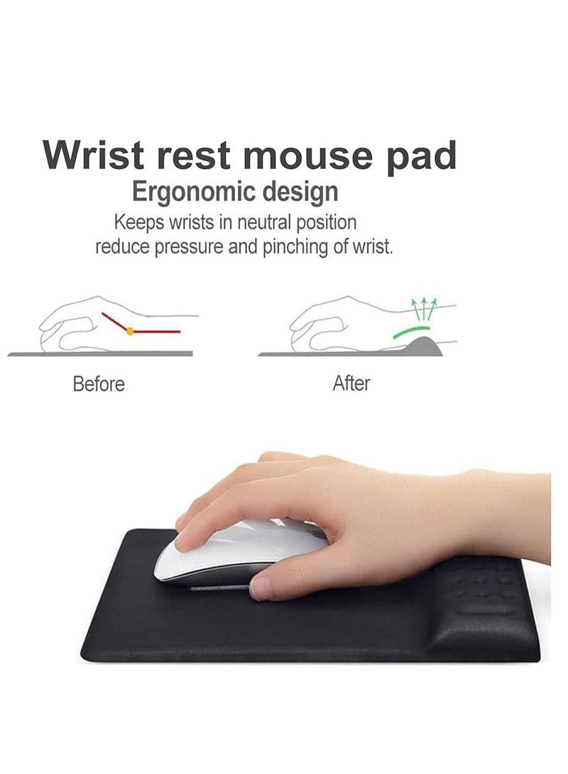 GX Mouse pad with Gel  foam Cushion - Ergonomic Mouse pad with Wrist Rest - Non-Slip & Waterproof - Memory Foam Mouse Mat with Wrist Pad, Hand Rest Gel Pad Mouse, Keyboard, Computer - Image 4