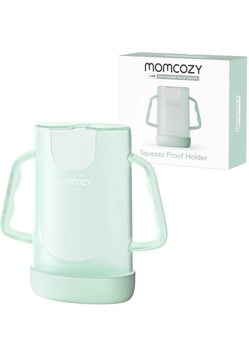 Momcozy - queeze Pouch Holder for Food Pouches and Drink Boxes, Baby Pouch Holder Allows Baby to Self-Feed and Avoid Messes, Baby Food Pouch Holder Handle is Easy to Grip - Image 1