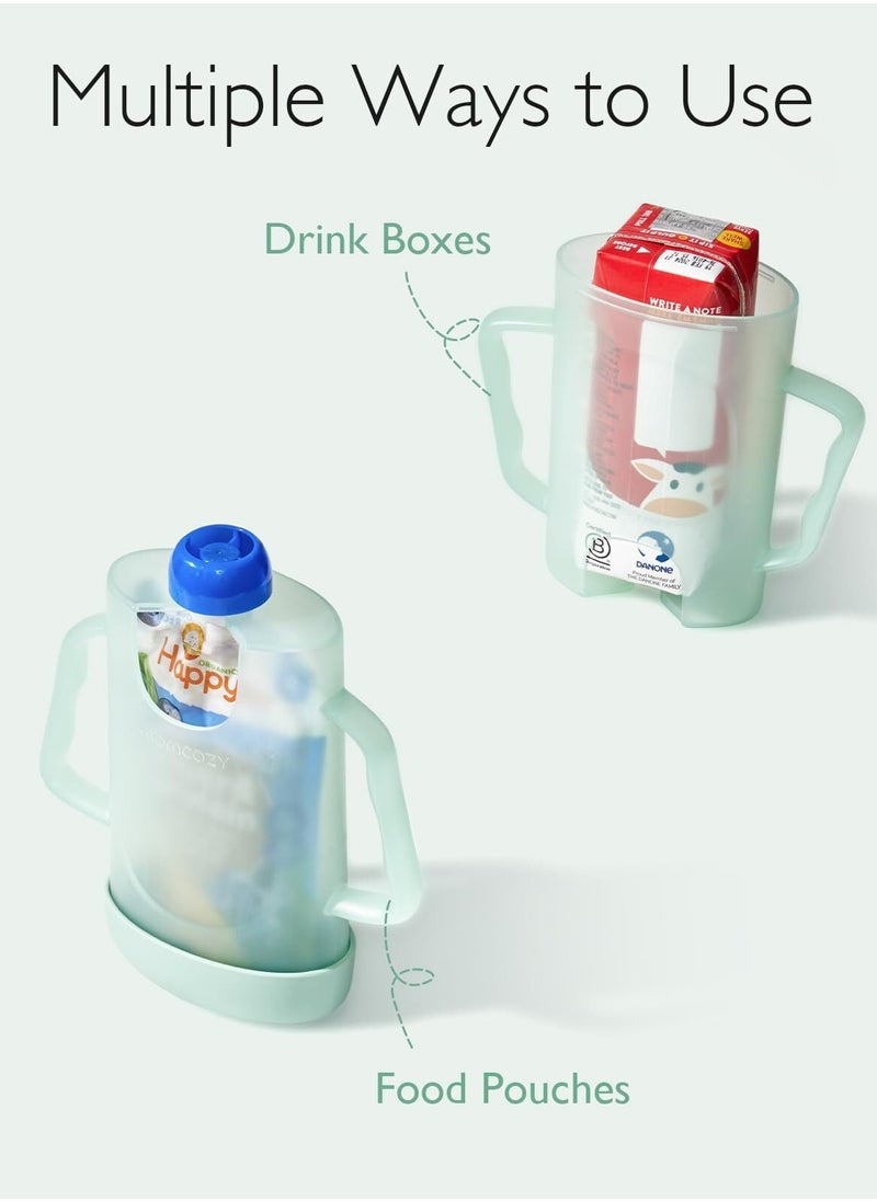 Momcozy - queeze Pouch Holder for Food Pouches and Drink Boxes, Baby Pouch Holder Allows Baby to Self-Feed and Avoid Messes, Baby Food Pouch Holder Handle is Easy to Grip - Image 1
