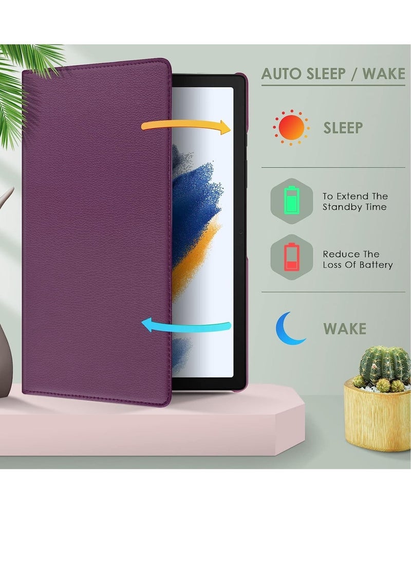 360° Rotating Folio Case for Galaxy Tab A8 10.5 (2022) - Auto Sleep/Wake Leather Cover - Image 5