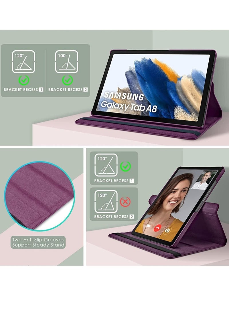 360° Rotating Folio Case for Galaxy Tab A8 10.5 (2022) - Auto Sleep/Wake Leather Cover - Image 3
