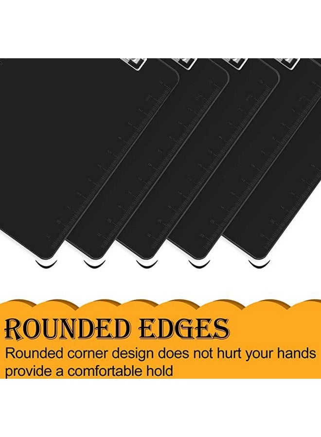 HERKKA Clipboards Herkka 15 Pack Plastic Office Clipboards Black Color Plastic Clipboards Low Profile Clip Standard A4 Letter Size Size 12.5 X 9 Inch - Image 5