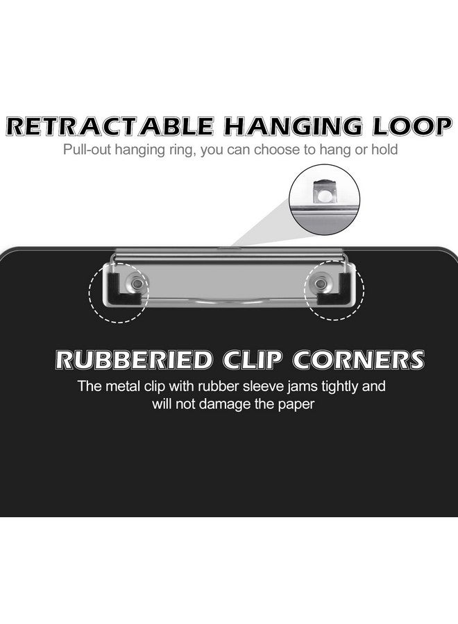 HERKKA Clipboards Herkka 15 Pack Plastic Office Clipboards Black Color Plastic Clipboards Low Profile Clip Standard A4 Letter Size Size 12.5 X 9 Inch - Image 3