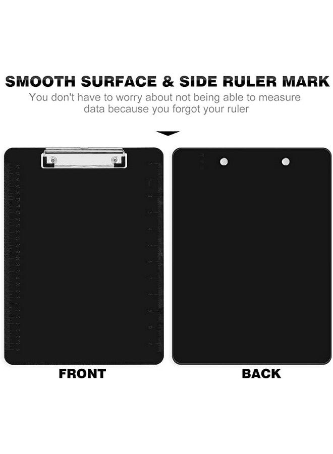 HERKKA Clipboards Herkka 15 Pack Plastic Office Clipboards Black Color Plastic Clipboards Low Profile Clip Standard A4 Letter Size Size 12.5 X 9 Inch - Image 4