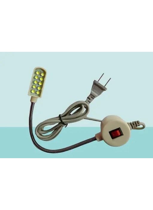 Generic WHITE Sewing Machine Light 30 LEDs Magnetic Mounting Base Working Gooseneck Lamp for Home 1 Piece Sewing Machine Light Gooseneck Work Light with Magnetic Mounting Base White Soft Light for Lathes Drill Presses Workbenches  - Image 2