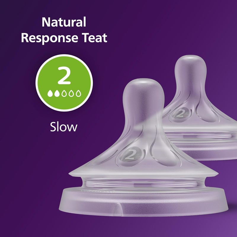 آفينت حلمة زجاجة رضاعة الأطفال فيليبس أفنت Natural Response، T2، 2 حلمة - Image 2