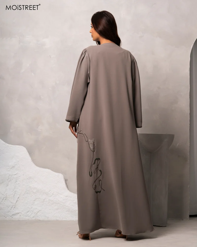 Moistreet  MOiSTREET Handmade Barbie Crepe Abaya for Women | Best Price UAE