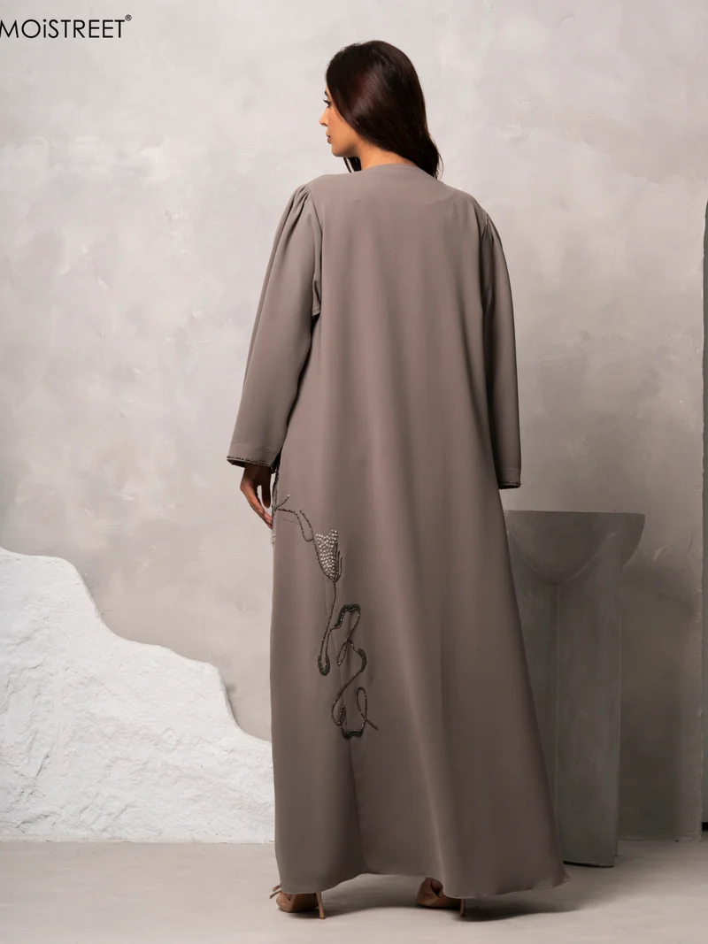 Moistreet  MOiSTREET Handmade Barbie Crepe Abaya for Women | Best Price UAE