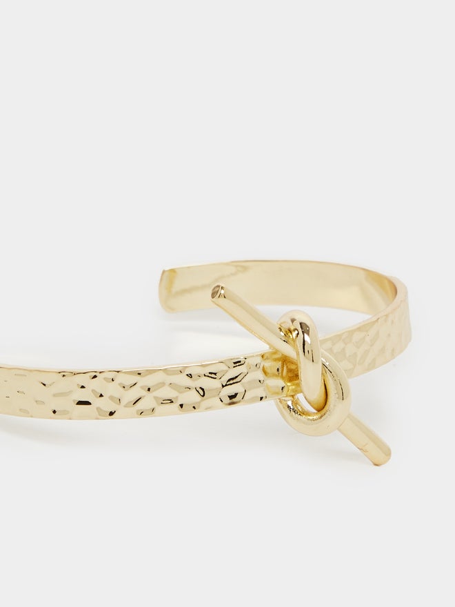 Styli Styli Knot Detail Textured Cuff Bracelet  - Image 4