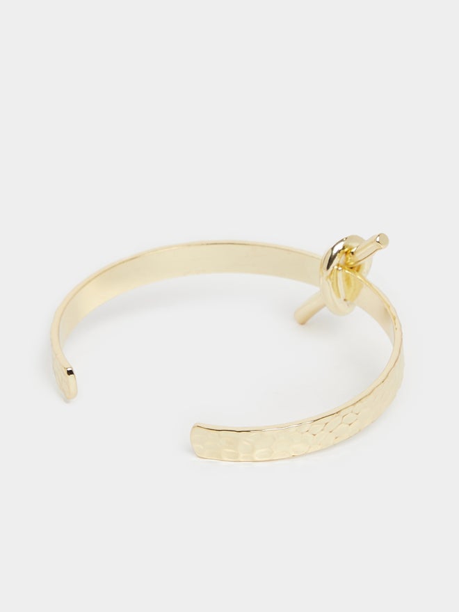 Styli Styli Knot Detail Textured Cuff Bracelet  - Image 3
