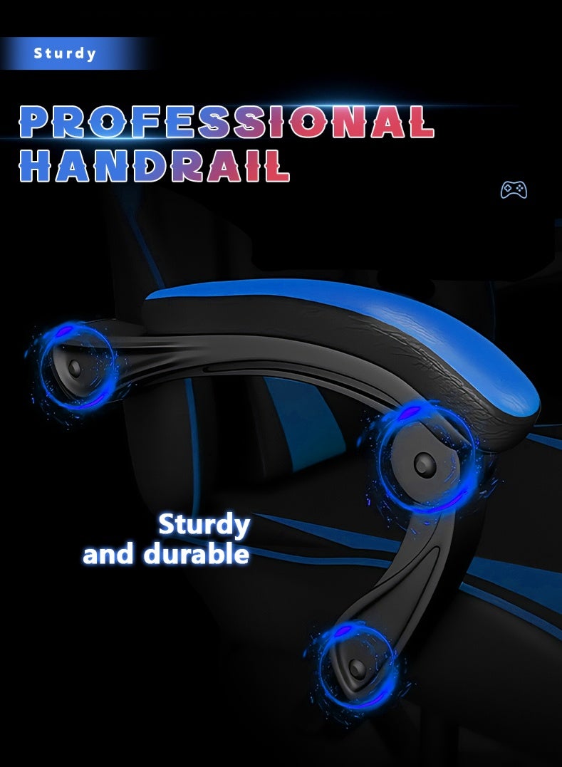 Professional Gaming Chair With Footrest, 10cm Thick Foam, 360-Degree Rotation And Height Adjustment, Adjustable Lumbar Support And Headrest, Ergonomic Design, And Sturdy And Comfortable Support. - Image 2