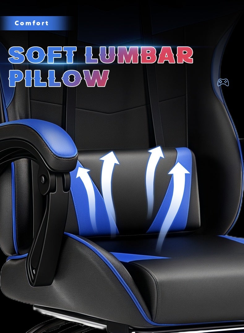 Professional Gaming Chair With Footrest, 10cm Thick Foam, 360-Degree Rotation And Height Adjustment, Adjustable Lumbar Support And Headrest, Ergonomic Design, And Sturdy And Comfortable Support. - Image 4