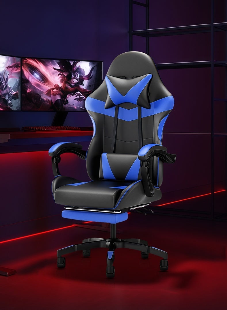 Professional Gaming Chair With Footrest, 10cm Thick Foam, 360-Degree Rotation And Height Adjustment, Adjustable Lumbar Support And Headrest, Ergonomic Design, And Sturdy And Comfortable Support. - Image 1