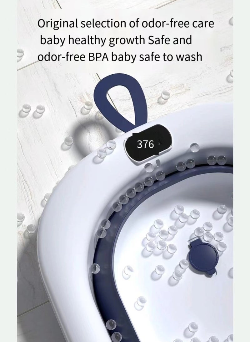 للطي حوض استحمام الطفل مع الحرارة الزرقاء - Image 4