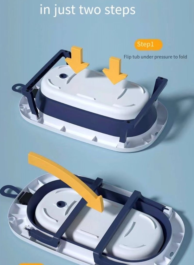 للطي حوض استحمام الطفل مع الحرارة الزرقاء - Image 5