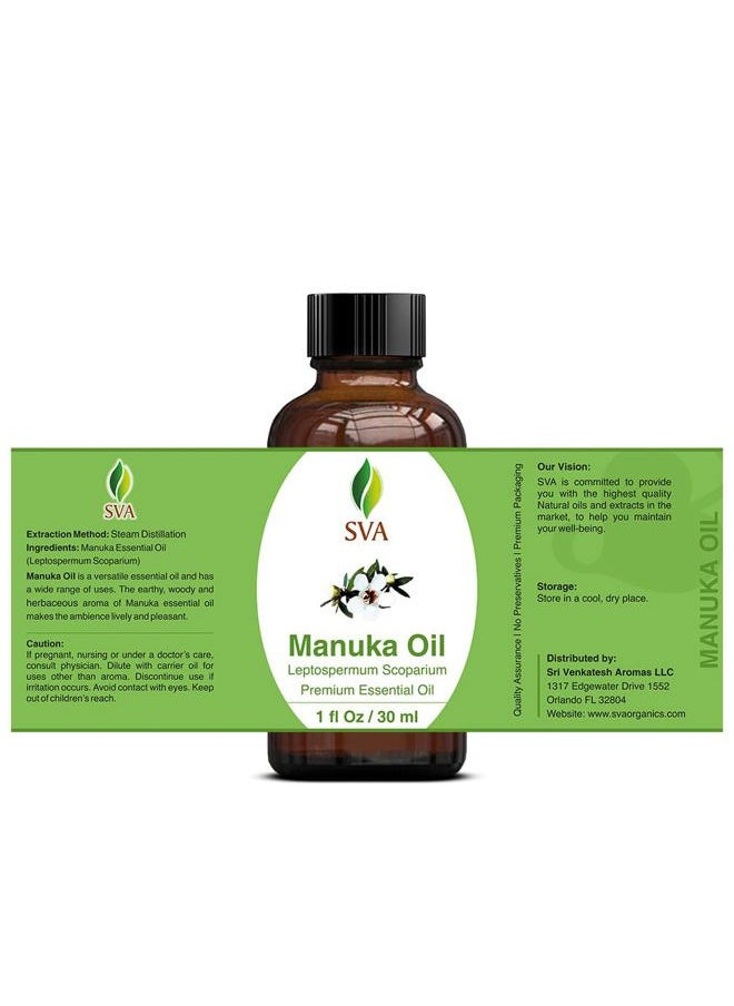 SVA Organics SVA Manuka Essential Oil – 1 Fl Oz – 100% Natural Manuka Oil - for Diffuser, Hair Care, Face, Skin Care, Aromatherapy, Scalp and Body Massage, Soap and Candle Making – with Dropper  - Image 4