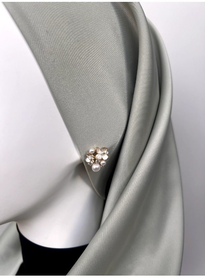 Flower Pearl Hand-Forged Setting Earrings Female Business Dressing Accessories for Women  - Image 5