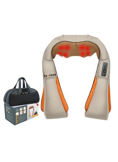 Fearlex Rechargeable Shiatsu Neck and Back Massager with Soothing Heat | Cordless Electric Deep Tissue 3D Kneading Massage Pillow for Pain Relief, Home, Office, and Car use with 2000 mAh Battery  - Image 1