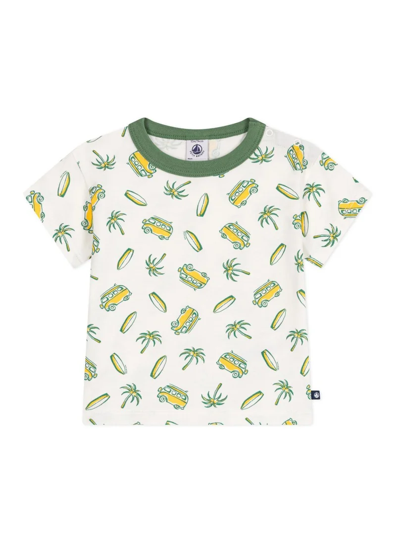 بيتي باتو Babies' short-sleeved boat print cotton T-shirt