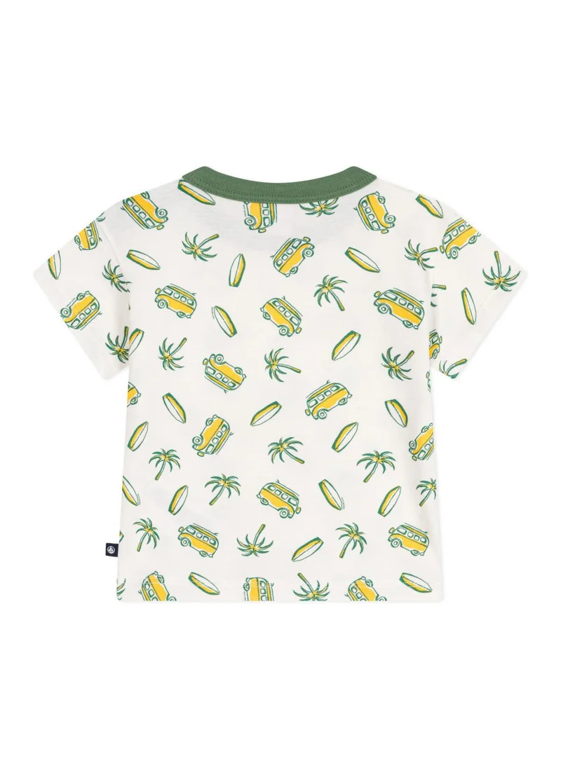 بيتي باتو Babies' short-sleeved boat print cotton T-shirt