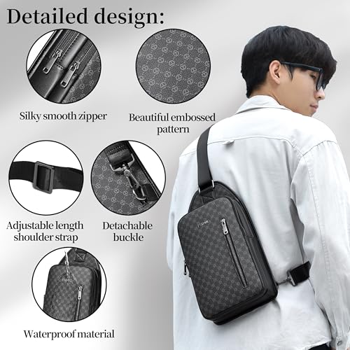 FSD.WG FSD. WG sling Backpack for Men Chest Bag Crossbody Shoulder Bags Travel Hiking Bag Purse for Men with Water Resistant - Image 5