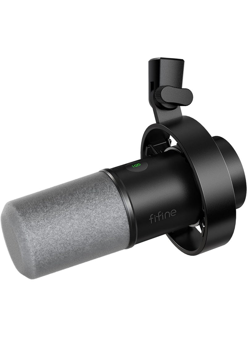 FIFINE Dynamic Microphone, XLR/USB Podcast Recording PC Microphone for Vocal Voice-Over Streaming, Studio Metal Mic with Mute, Headphone Jack, Monitoring Volume Control, Windscreen-Amplitank K688 - Image 1