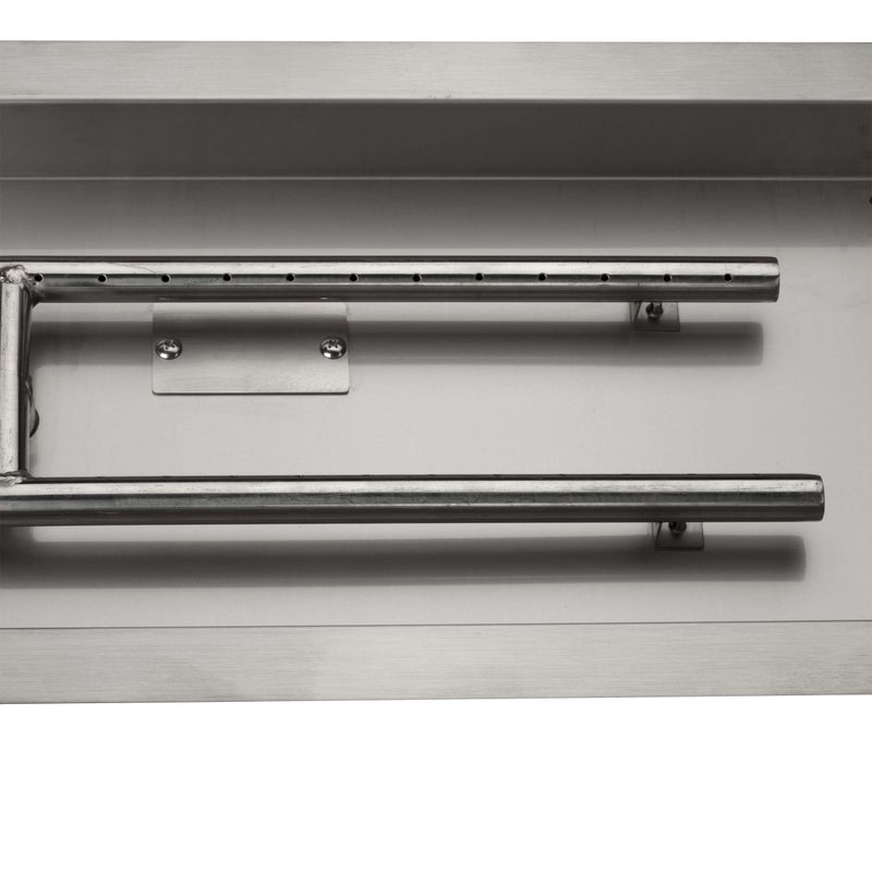 Celestial Fire Glass Celestial 30" x 10" Drop-in Fire Pit Pan w/Burner, Stainless Steel, 125,000 BTU, Natural Gas or Propane, for Easy Installation in DIY Outdoor Gas Fire Pits - Image 4