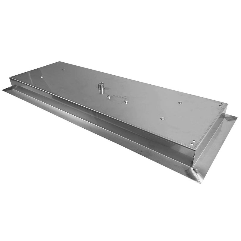 Celestial Fire Glass Celestial 30" x 10" Drop-in Fire Pit Pan w/Burner, Stainless Steel, 125,000 BTU, Natural Gas or Propane, for Easy Installation in DIY Outdoor Gas Fire Pits - Image 3