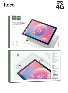 hoco. Hoco Tablet A8 10.1" 4G Dual Sim 6GB Ram 128GB Storage 4G | Silver  - Image 5