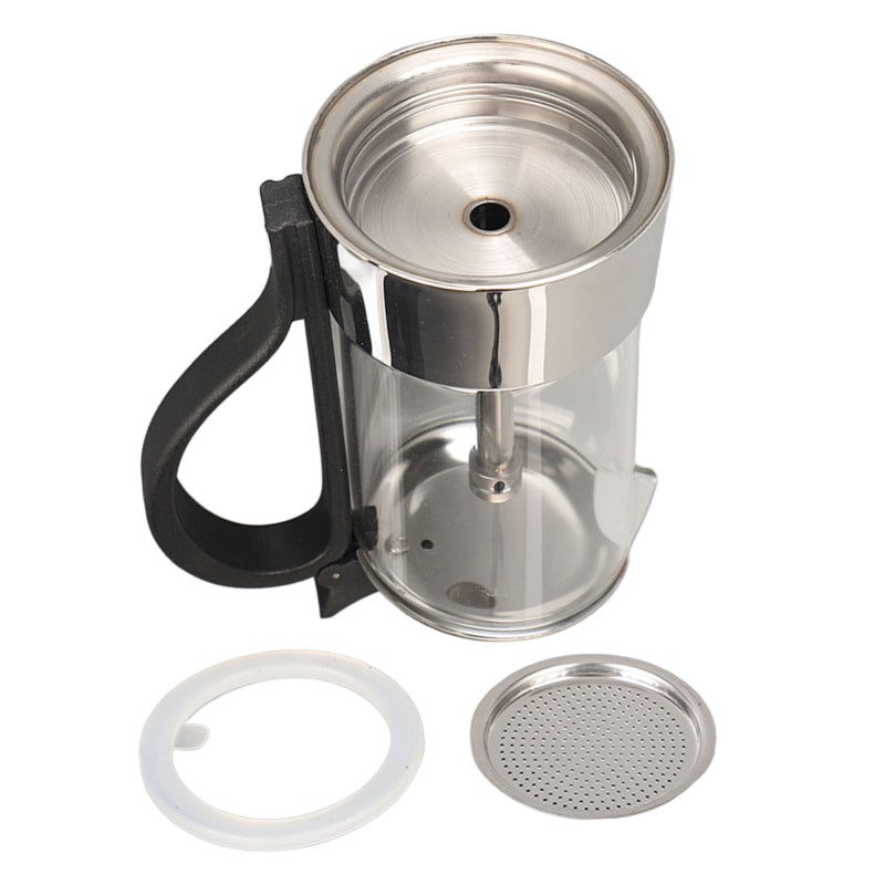 Stovetop Coffee Maker: 4-Cup Borosilicate Glass Top 304 Food Grade Stainless Steel - Heat-Resistant BPA-Free Handle Easy to Use Italian Coffee Maker for Home Kitchen Coffee Enthusiasts - Image 1