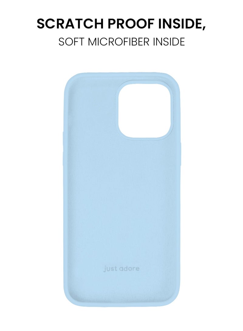 just adore Apple iPhone 14 Pro Max Case Silicone Case Matt Finish Finger Print resistant cover for iPhone 14 Pro Max-Ocean Blue - Image 4