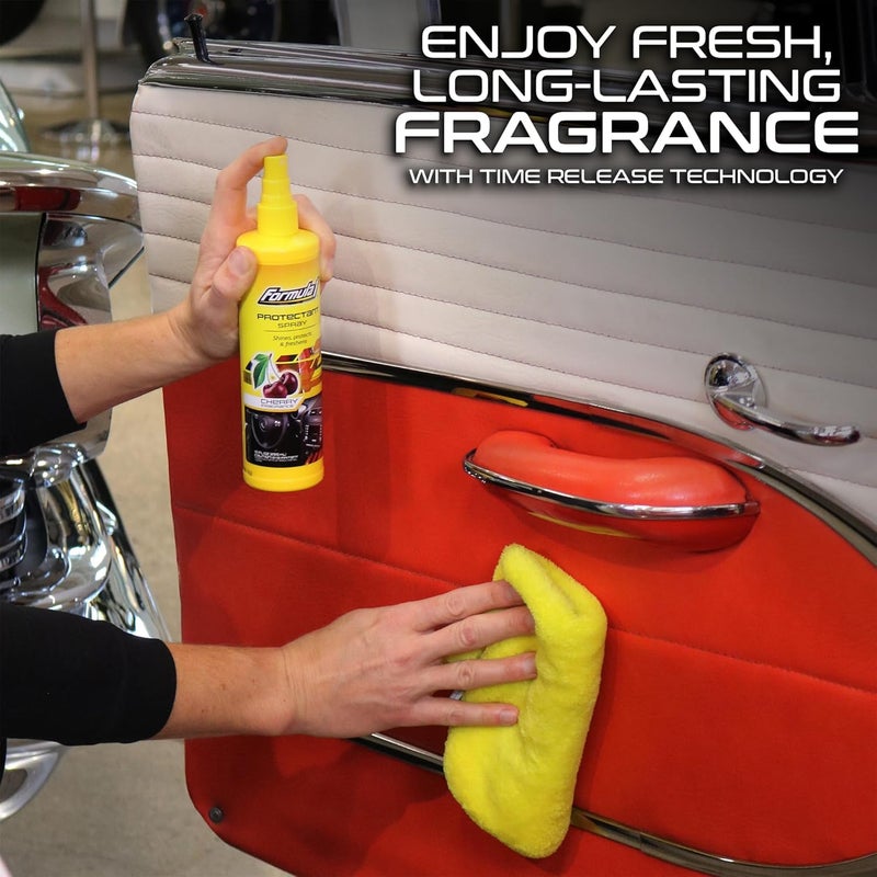 Formula 1 Interior Detailing Protectant Spray, Car Interior Cleaner with Lasting Cherry Fragrance and UV Protection, Safe for Vinyl, Rubber, Plastic, & Dashboard - 10oz. - Image 3
