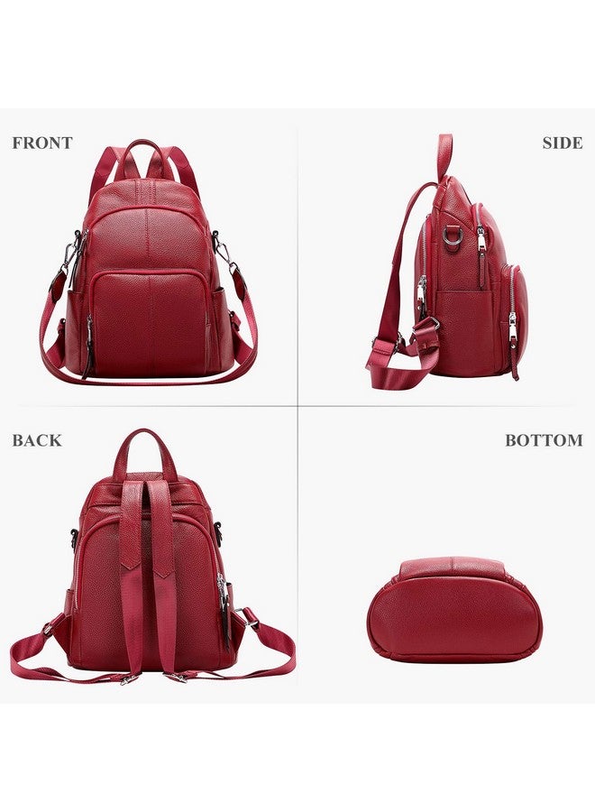 Altosy ALTOSY Soft Leather Backpack Purse For Women Backpacks Versatile Shoulder Bag - Image 3