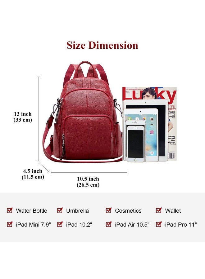 Altosy ALTOSY Soft Leather Backpack Purse For Women Backpacks Versatile Shoulder Bag - Image 4