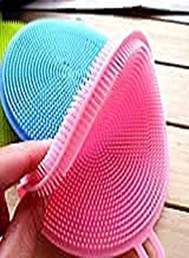 Avenn Silicone Washing Sponge Antil Silicone Dish Scrubber Fruit and Vegetable Washing Brush Round Scrubber Pad/Scrubs & Sponges Multipurpose - Image 5
