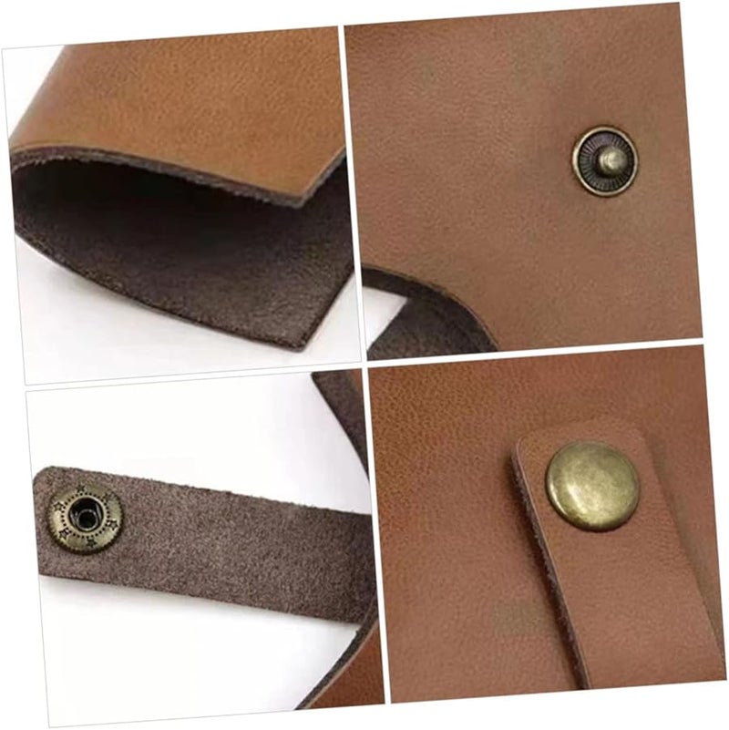 غمد الفأس الجلدي مناسب عالميًا بإغلاق زر سهل للطقطقة لفؤوس التخييم - Image 4