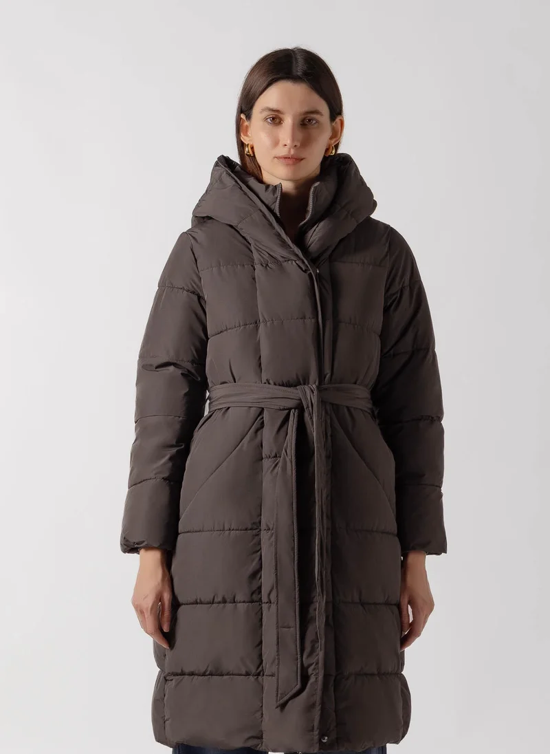 شايبس BELTED LONGLINE PUFFER COAT