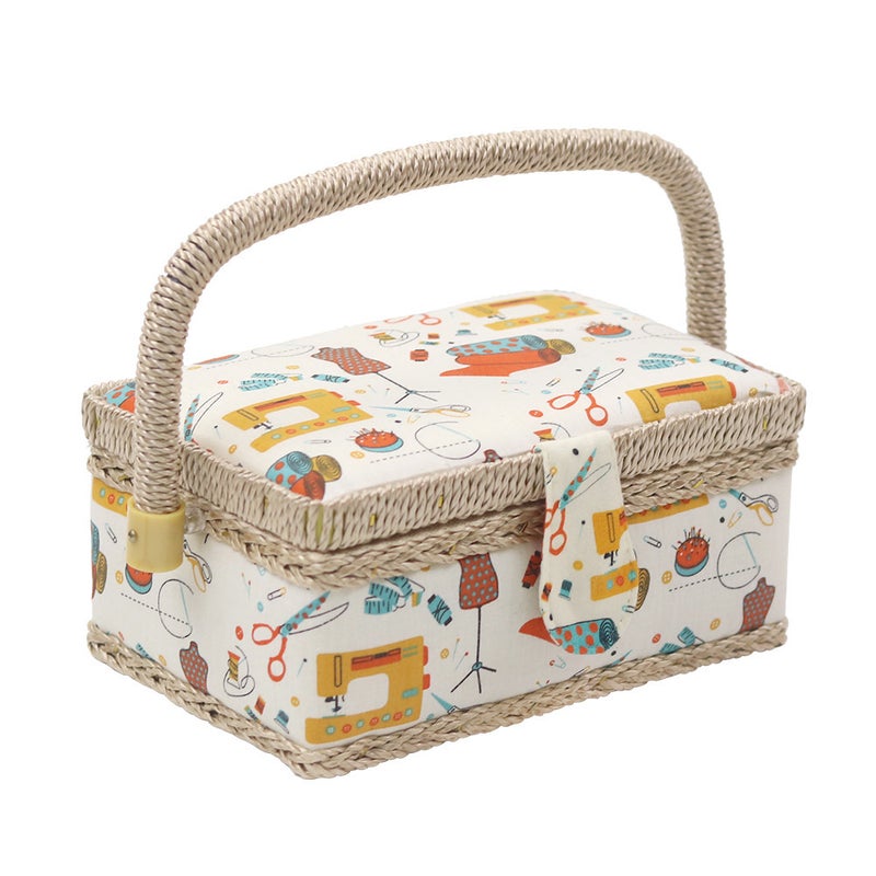 D&D Sewing Kit Box with Tools, Large Storage Case for Needles, Thread, Scissors, Crochet Hooks, Travel Sewing Basket - Image 1