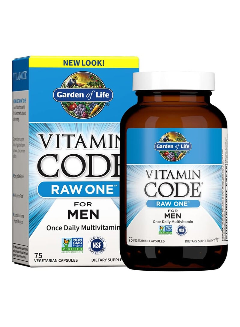 جاردن أوف لايف فيتامين كود متعدد الفيتامينات للرجال مرة يوميًا، 75 كبسولة نباتية - Image 1