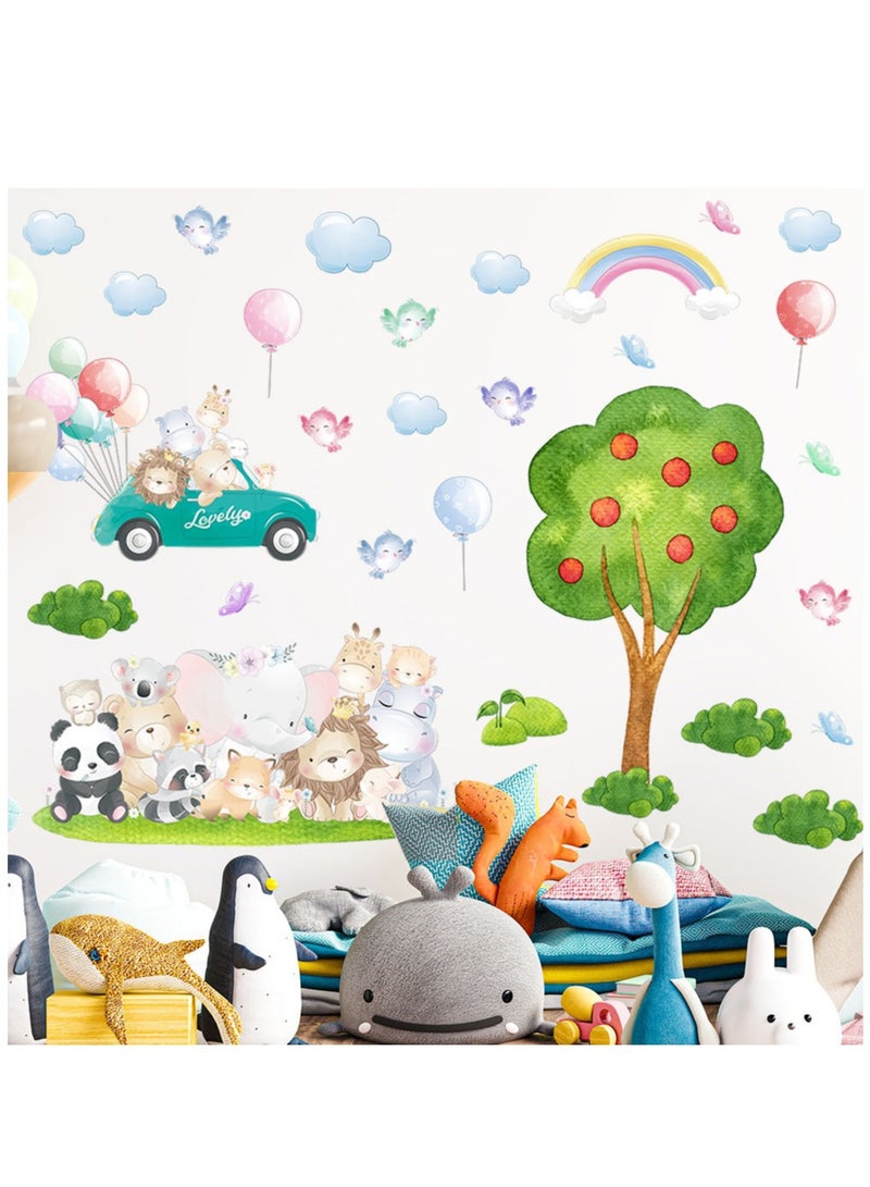 Y&D Cartoon Animal Balloon Wall Stickers Perfect For Kids' Bedrooms And Nurseries  - Image 5
