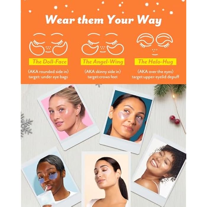 Patchology Patching All The Way Gift Set – Hydrating Under Eye Masks with Collagen, Retinol, Hyaluronic Acid – Christmas Gift & Beauty Stocking Stuffer for Puffy Eyes 5-Pair Sampler (Limited Edition) - Image 5