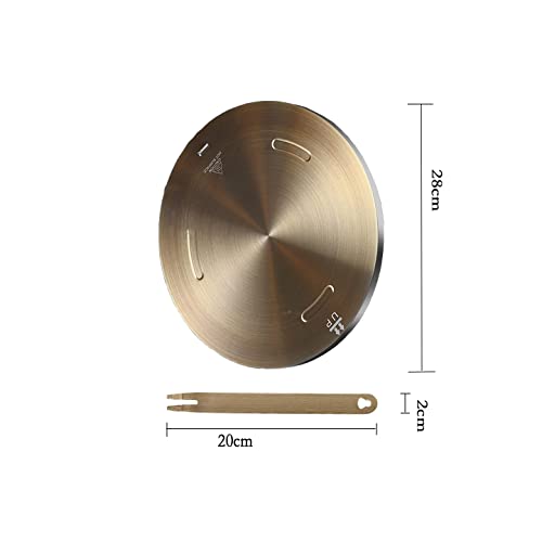 Grourarty 11inch Heat Diffuser Plate, Grourarty Stainless Steel Cooking Induction Adapter Simmer Plate for Electric Gas Glass Cooktop Hob Ring, Induction Cooktop Converter Plate With Handle - Image 2