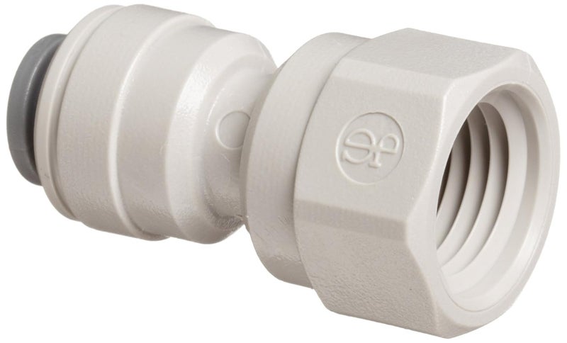 John Guest Acetal Copolymer Tube Fitting, Adaptor, 1/4" Tube OD x 1/4" NPTF Female (Pack of 10) - Image 1