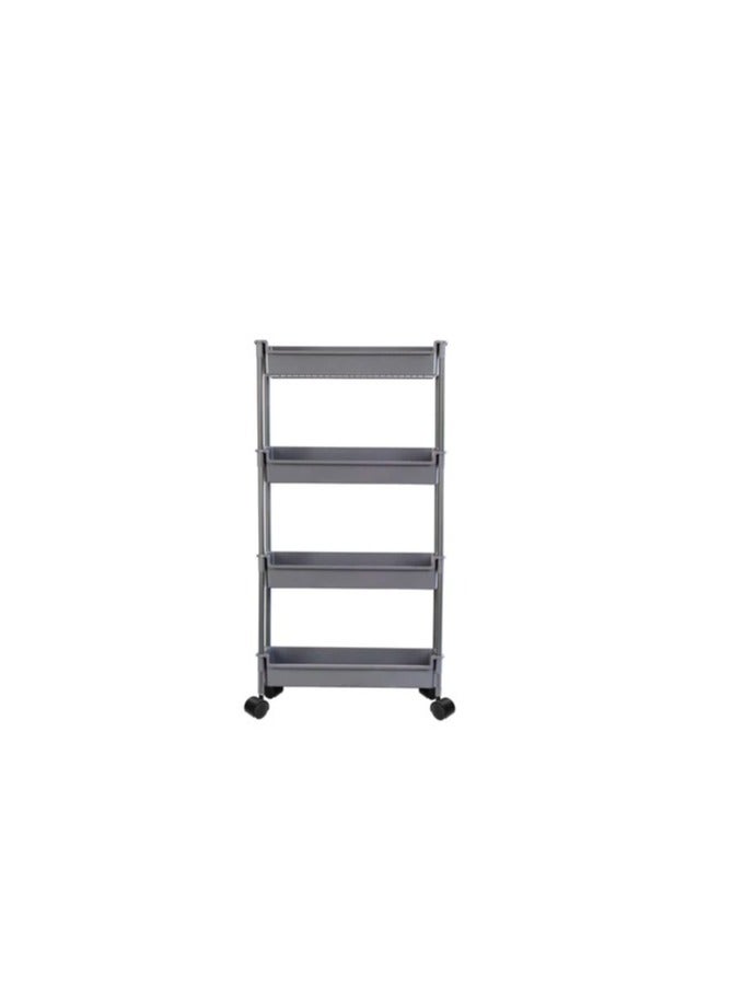 El Helal & Golden Star 4Tier Bathroom Trolley Grey Crescent and Silver Star 21552 